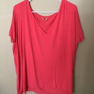 Pink Piko Short Sleeve V Neck